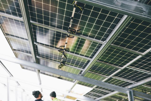 dessous de panneaux solaires, depannage photovoltaique